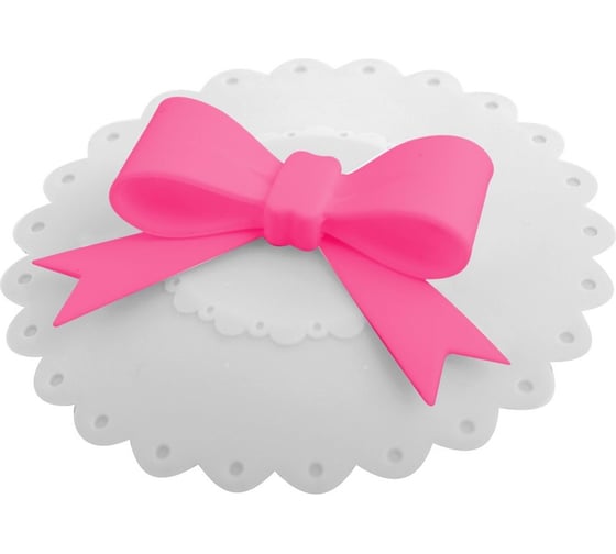 Изображение товара Силиконовая крышка-присоска для чашек и банок Мультидом Бантик 4 цвета VL80-102