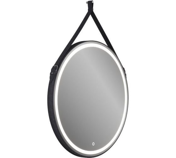 Изображение товара Зеркало Teymi Tiko D65 с LED, сенсор, черный кожаный ремень T20903S ЦБ-00263949