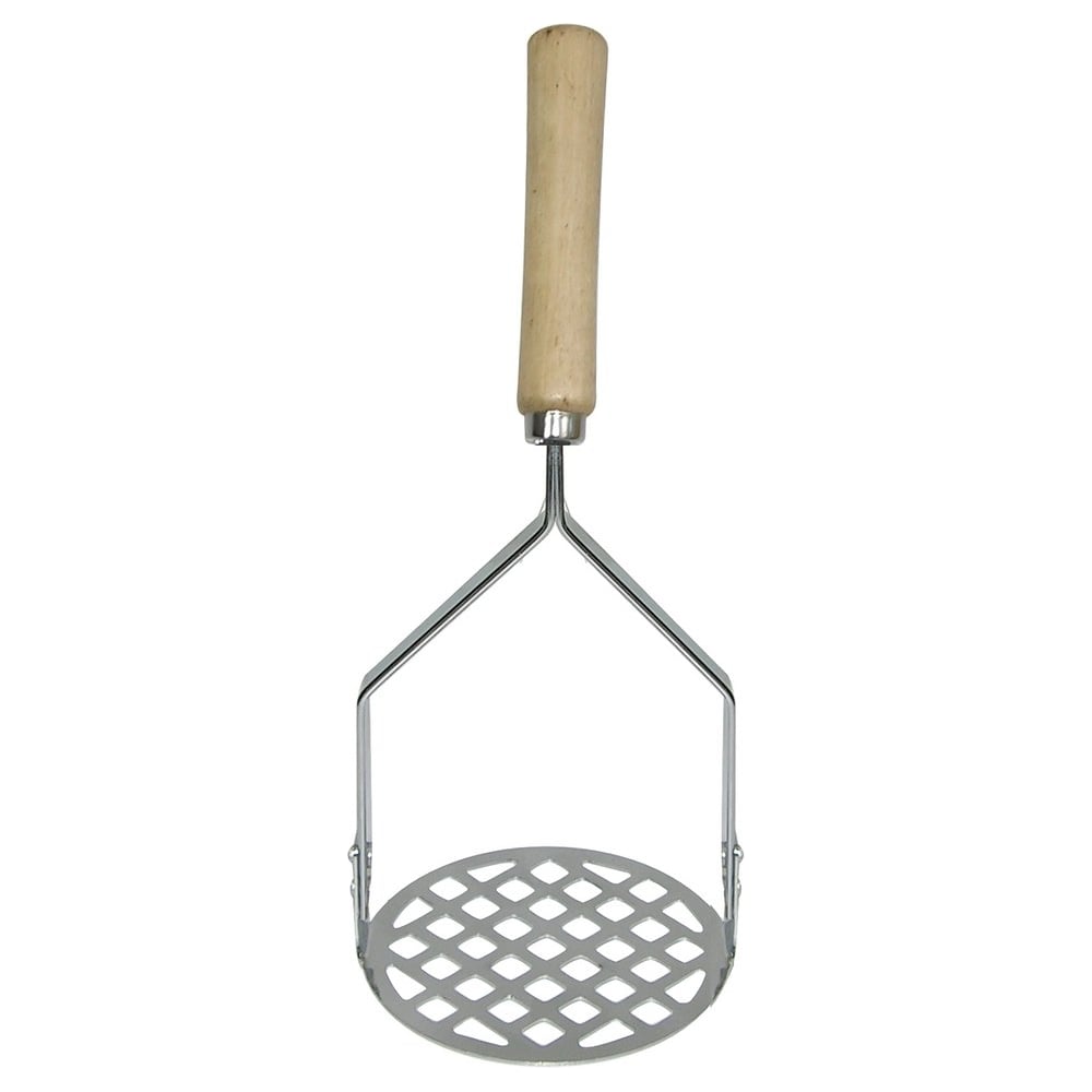 Изображение товара Картофелемялка Мультидом Ретро хром с деревянной ручкой AN57-72