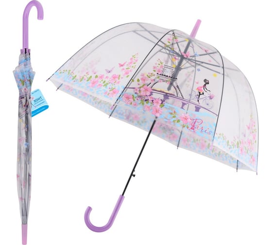 Изображение товара Зонт Мультидом Весна в Париже полуавтомат диаметр 80 см FX24-37