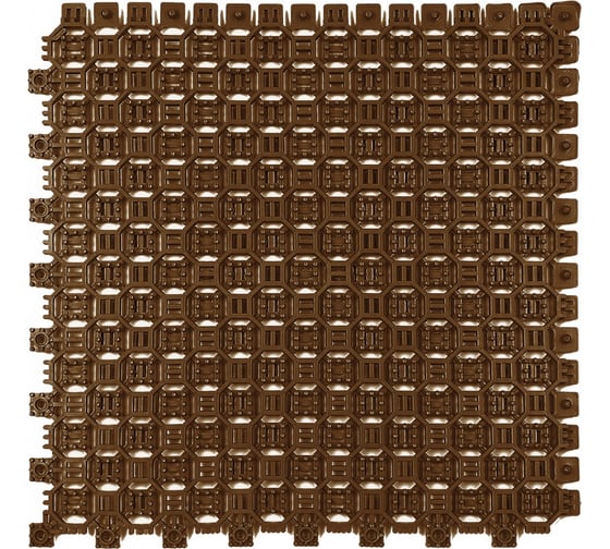 Изображение товара Грязезащитный коврик ПластФактор Optima Duos 9, двусторонний, коричневый, 6 шт. 4630027112729