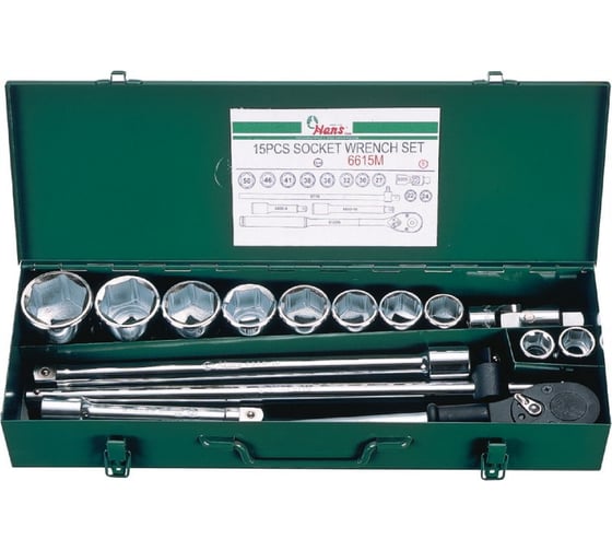 Изображение товара Набор инструментов на 3/4", 15шт Hans 6615M