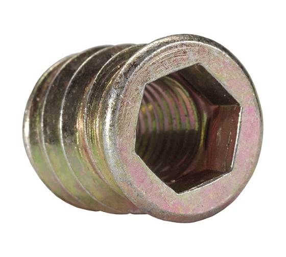 Изображение товара Резьбовая втулка с буртиком WOODWORK m10, l=20, 100 шт. 990.10.20