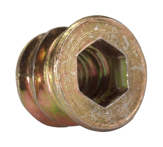 Изображение товара Резьбовая втулка с буртиком WOODWORK m6, l=10, 100 шт. 990.06.10