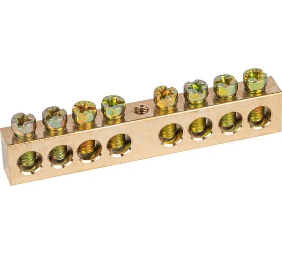 Изображение товара Шина ЭРА NO12230 PEN земляноль 8x12мм 8/1 латунная, крепеж по центру Б0047245