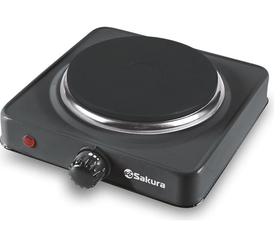 Изображение товара Электрическая плитка Sakura ПЭ-09В 1500 Вт, 185 мм, 1 конфорка/диск, черный РТ-00042656