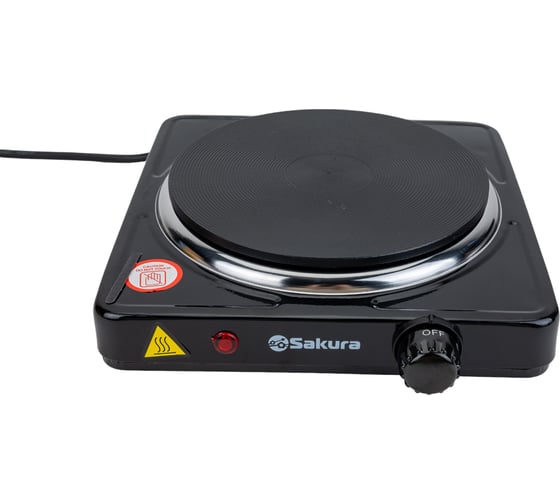 Изображение товара Электрическая плитка Sakura ПЭ-09 1500 Вт, 185 мм, 1 конфорка/диск, белый РТ-00042655
