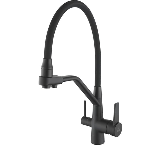Изображение товара Смеситель для кухни Rose с подключением к фильтру питьевой воды, черный R558H