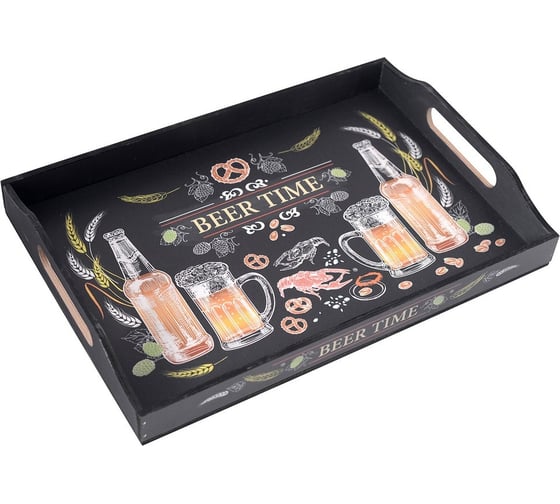 Изображение товара Поднос Мультидом BEER TIME размер 41х28х6 см МТ18-151