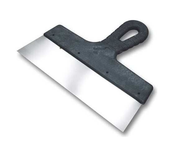 Изображение товара Фасадный шпатель BOHRER 250 мм нержавеющая сталь, 0,45 мм, пластиковая ручка, ШП-250351