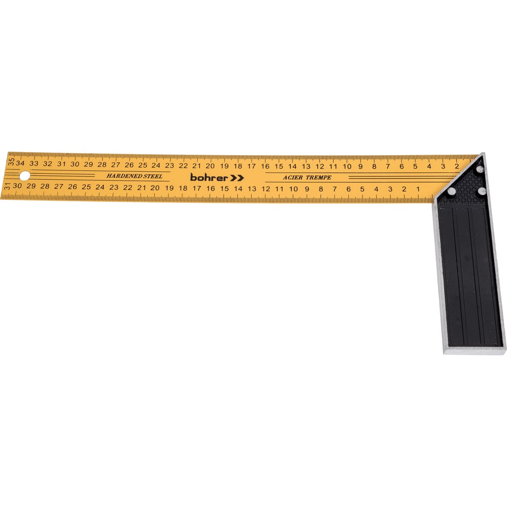 Изображение товара Столярный угольник BOHRER 350 мм металлический профессиональный точный
