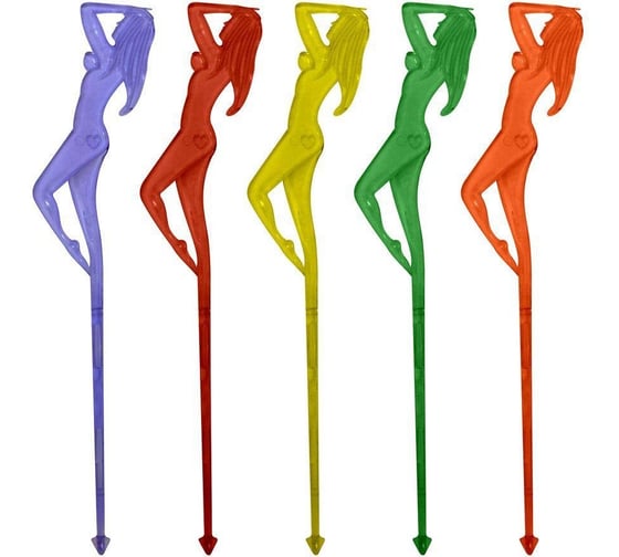 Изображение товара Палочки для размешивания коктейлей Мультидом Нимфа набор 6 шт 18 см МГ76-100