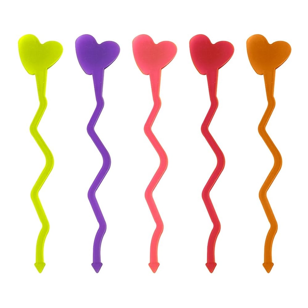 Изображение товара Палочки для размешивания коктейлей Мультидом Сердечко набор 6 шт 17.6 см