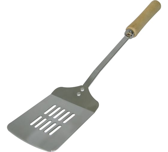 Изображение товара Лопатка Мультидом Ретро хром с деревянной ручкой AN57-70