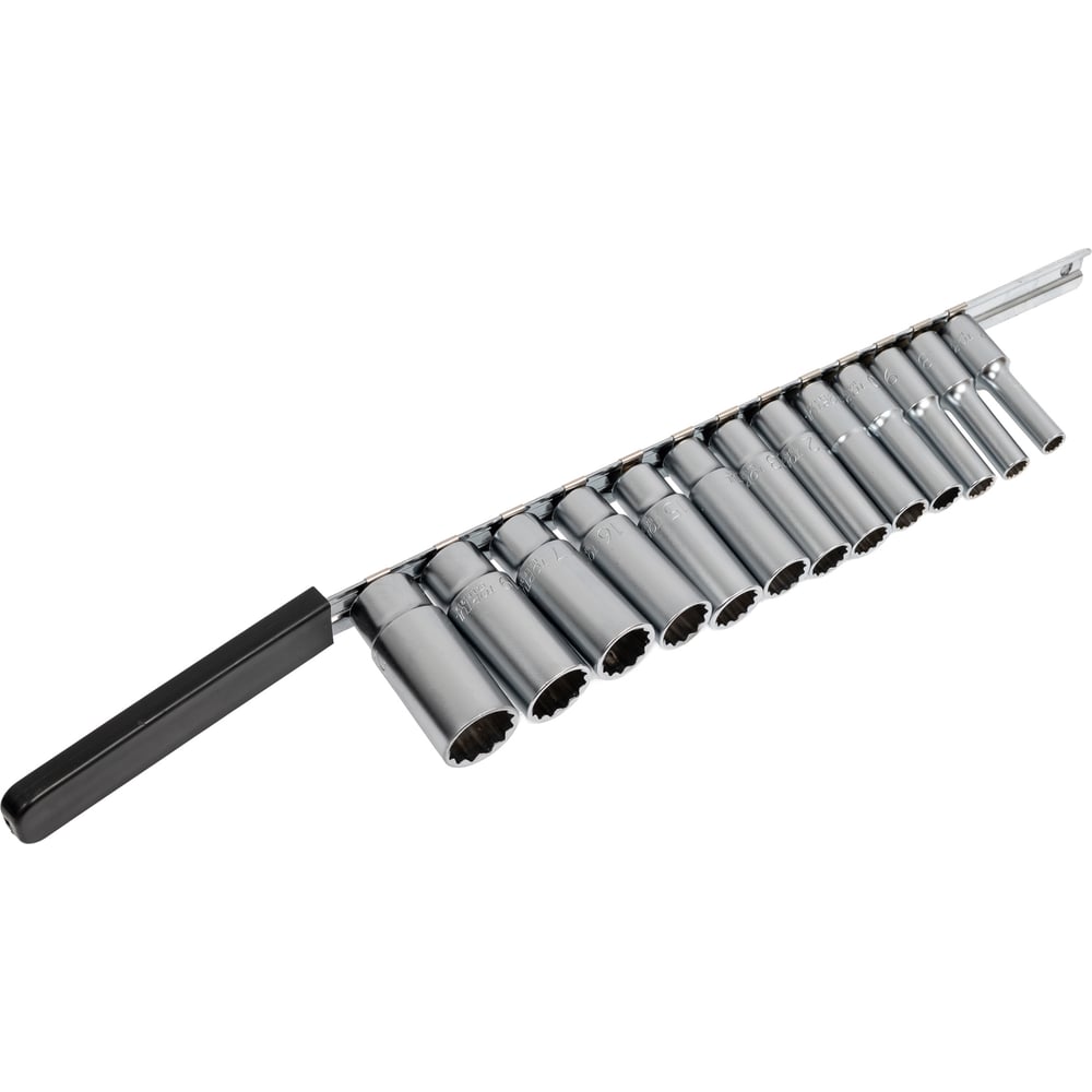 Изображение товара Набор головок удлиненных на планке 12-гранных TOPTUL GAAQ1313 13 шт