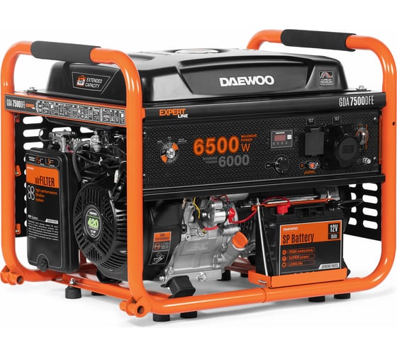 Изображение товара Двухтопливный генератор Daewoo Бензин + Газ GDA 7500 DFE