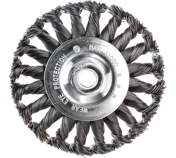Изображение товара Кордщетка радиальная витая (115 мм; М14) ПРАКТИКА 242-625