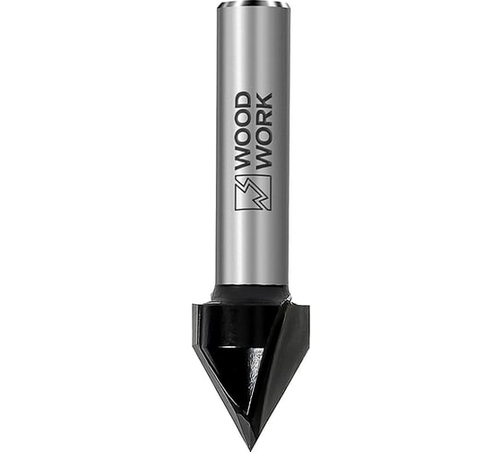 Изображение товара Фреза V-образная для гравировки 9.5х13х44 мм, хв-к 8 мм, угол 90 градусов WOODWORK 915.9590.08