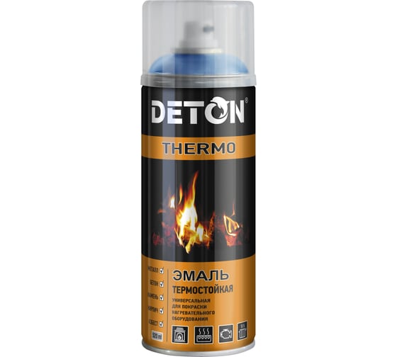 Изображение товара Эмаль Deton термостойкая, синий, аэрозоль 520 мл DTN-A70782