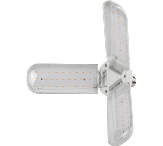 Изображение товара Светодиодная фитолампа для растений ЭРА FITO24WRa90E27FOLD 3х лепестковая полного спектра 24 Вт Е27 Б0057285