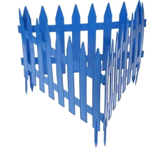 Изображение товара Декоративный забор ЛЕТО п/эт. 7 секций, 36см х 3 м, синий 22866