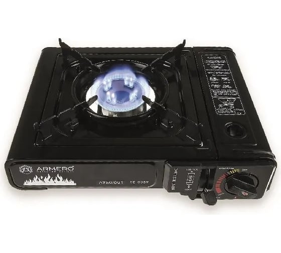 Изображение товара Газовая туристическая плитка Armero a750/001, для цангового баллона, пьезо, турбо, штуцер AG50-001