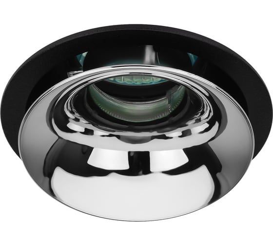 Изображение товара Встраиваемый декоративный светильник ЭРА KL103 BK/CH MR16 GU5.3 черный хром Б0056355
