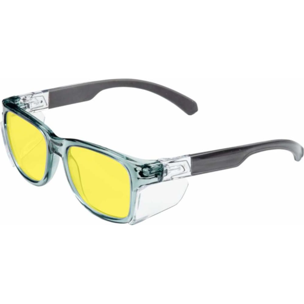 Защитные открытые очки РОСОМЗ, цвет желтый 18057-03 О80 Зебра StrongGlass, 2-1.2 PC - фото 1