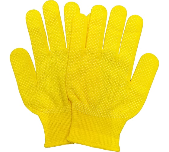 Изображение товара Рабочие перчатки Master-Pro® МИКРОТАЧ желтый, 200 пар, нейлоновые с ПВХ покрытием 2513-NPVC-YEL-S-200