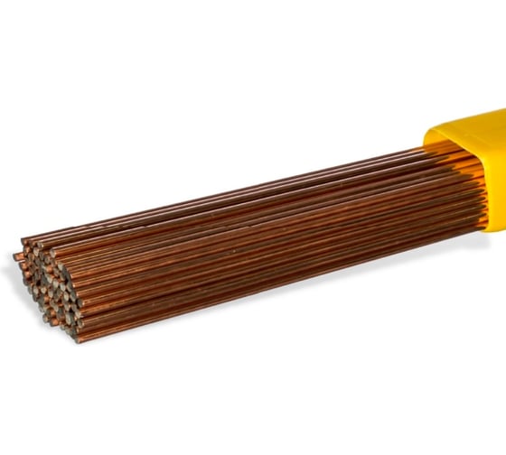 Изображение товара Пруток присадочный омедненный SvarCity ER 70S-6 SG 2 (Св-08Г2С) 1.6 мм, 5 кг для аргонодуговой сварки TIG пруток/медь/ER 70S-6/1,6/5кг