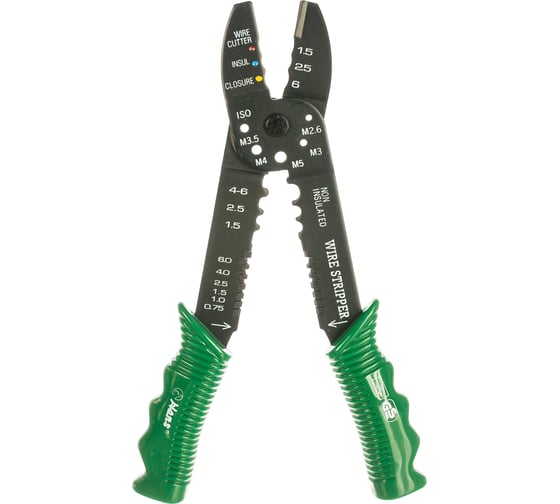 Изображение товара Клещи для зачистки и обжимки проводов 225мм Hans 1932-09