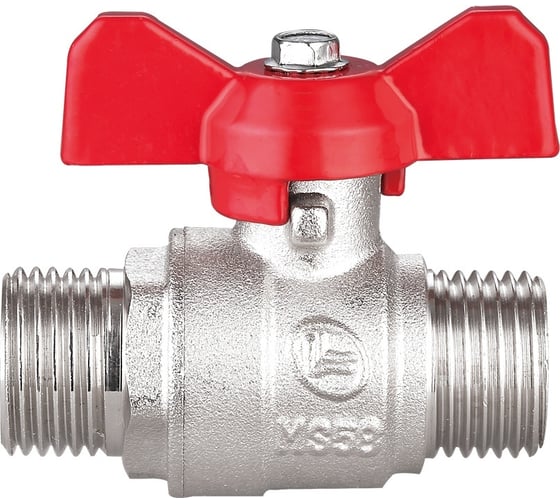 Изображение товара Шаровой кран DOUBLE-LIN бабочка, полнопроходной, нр/нр 1" LL1036 (1")