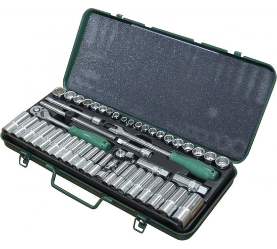 Изображение товара Комплект 12-гранных головок 3/8", 8-19мм, 3/8"-7/8", 50шт Hans 3650-2MA