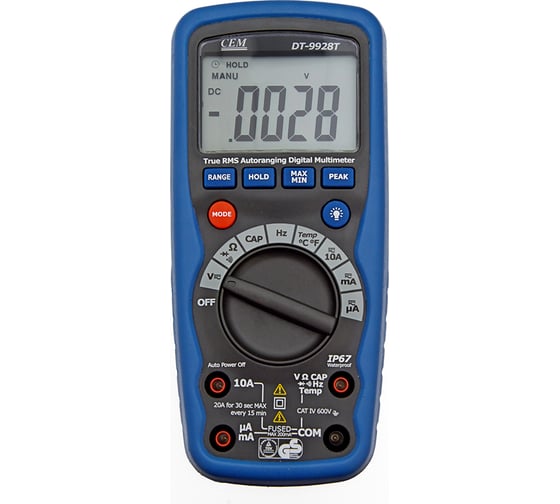 Изображение товара Профессиональный мультиметр СЕМ DT-9928T 481837