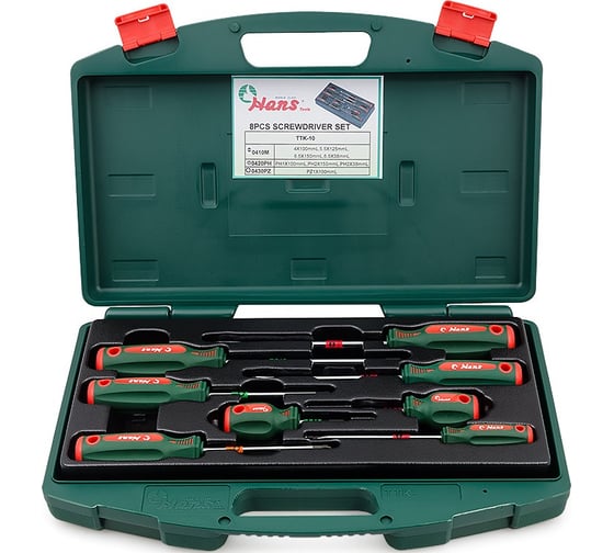 Изображение товара Ложемент отвертки в кейсе Hans TTK-10