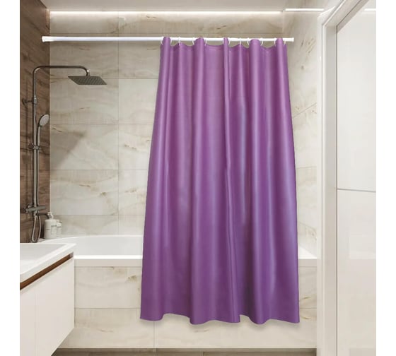 Изображение товара Штора для ванной Сантис peva pv-206 (фиолетовая) 54 gsm 180x180 см 038701