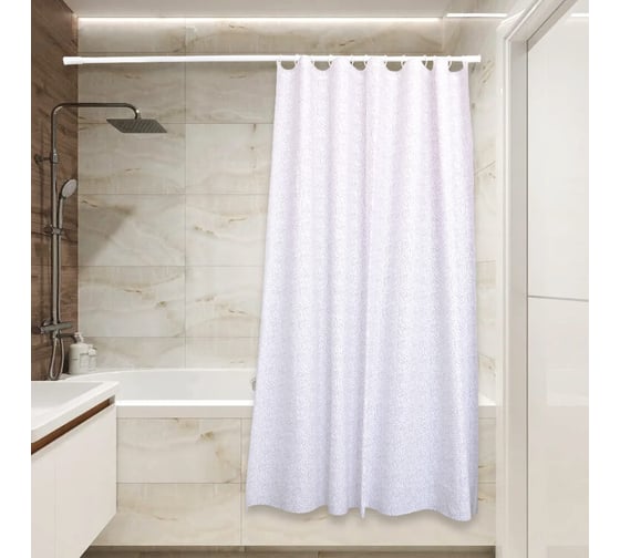 Изображение товара Штора для ванной Сантис peva pv-126 (сиреневые брызги) 75 gsm 180x180 см 038713