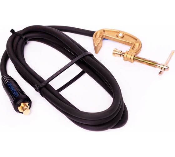 Изображение товара Комплект кабеля со струбциной заземления (5 метров, кг 1x25, вилка 35-50) энаргит КЗС125-5-3550