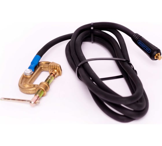 Изображение товара Комплект кабеля со струбциной заземления (3 метра, кг 1x16, вилка 10-25) энаргит КЗС116-3-1025