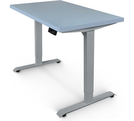 Изображение товара Стол с электрической регулировкой высоты StolStoya BAZALT рама серая, столешница мдф серая (эмаль), 120x65 SE222S120S