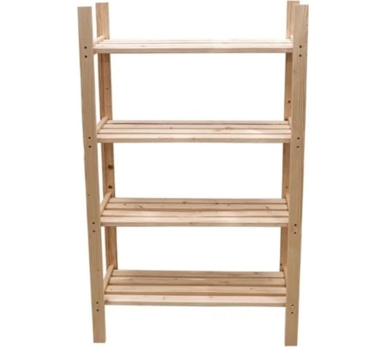 Изображение товара Стеллаж ТДВ "эко" под покраску, 4 полки, 69x155x33,9 см 1801056