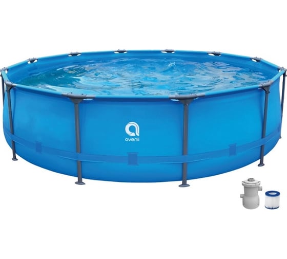 Изображение товара Круглый бассейн Avenli 12016eu со стальным каркасом, 3.66 м х 76 cм, фильтр-насос 300 галлонов 104389