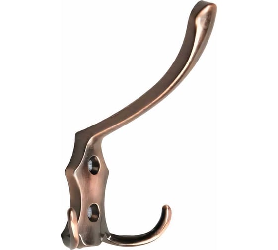 Изображение товара Мебельный крючок ТУНДРА KM301AC, трёхрожковый, цвет медь 1866162