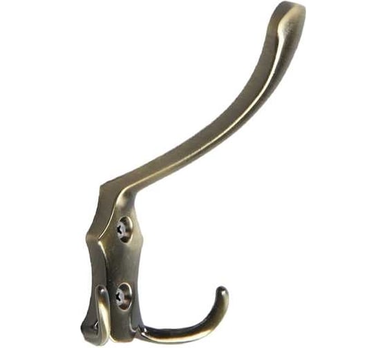Изображение товара Мебельный крючок ТУНДРА KM301AB, трёхрожковый, цвет бронза 1866161