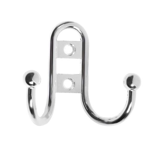 Изображение товара Крючок-вешалка ТУНДРА двухрожковый (арт.220L) LIGHT, цвет хром 4645206