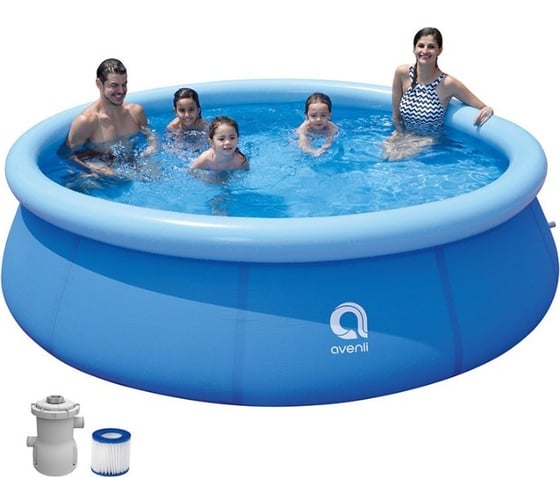 Изображение товара Круглый бассейн Avenli 17793eu 3.0 м х 76 cм, фильтр-насос 300 галлонов 104387