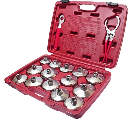 Изображение товара Набор съемников масляных фильтров, чашки, в кейсе 16шт JTC-4666