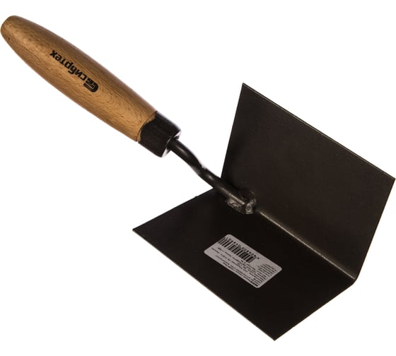 Изображение товара Угловая кельма СИБРТЕХ 110x75x75 мм, стальная, для внутренних углов, буковая ручка 86309