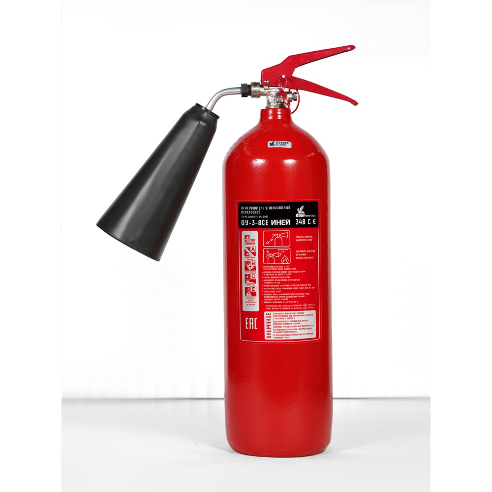 Изображение товара Огнетушитель ИНЕЙ ОУ-3 ВСЕ 112-03 углекислотный профессиональный