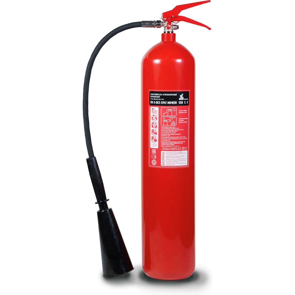 Изображение товара Огнетушитель ИНЕЙ ОУ-5 ВСЕ 112-04 7.2л профессиональный углекислотный переносной